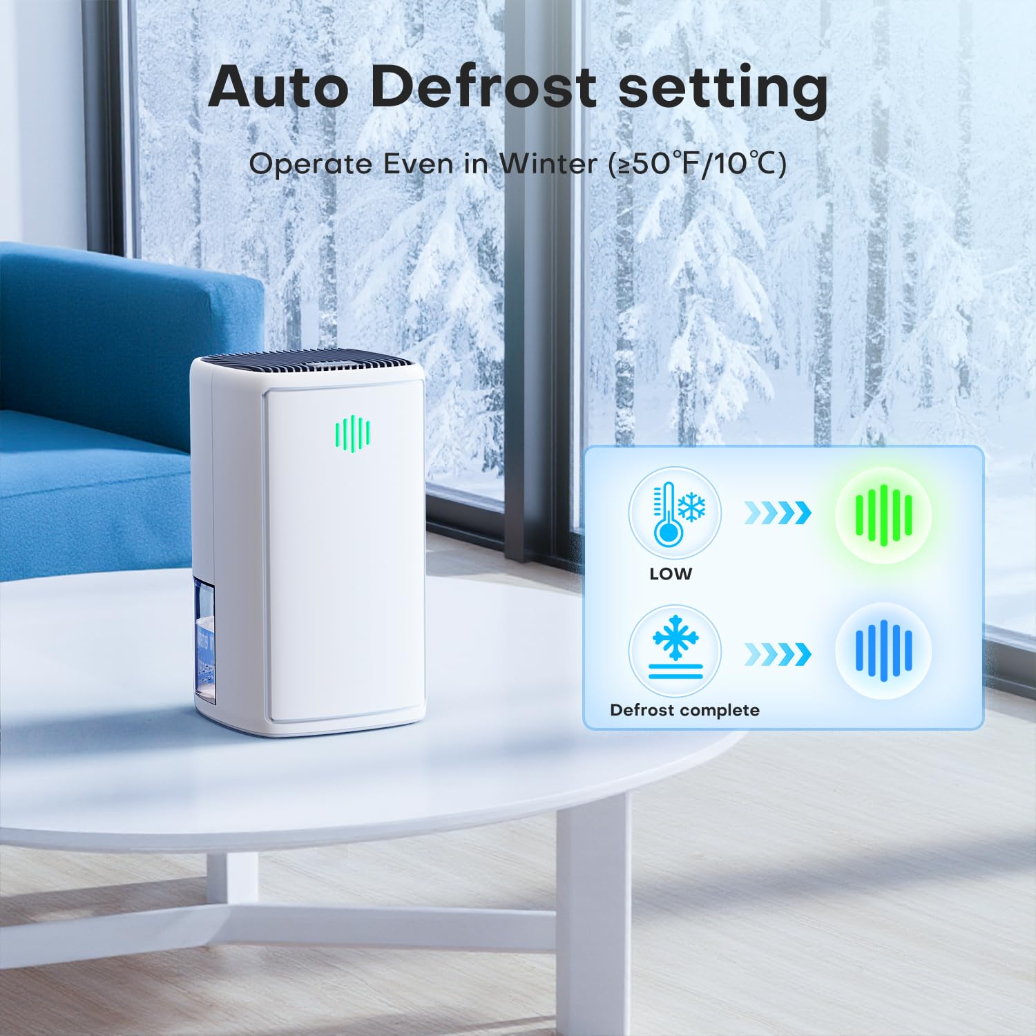 TABYIK - Deshumidificador de 38 onzas, pequeño, silencioso, ahorro de energía, con apagado automático, para baños, armarios y caravanas