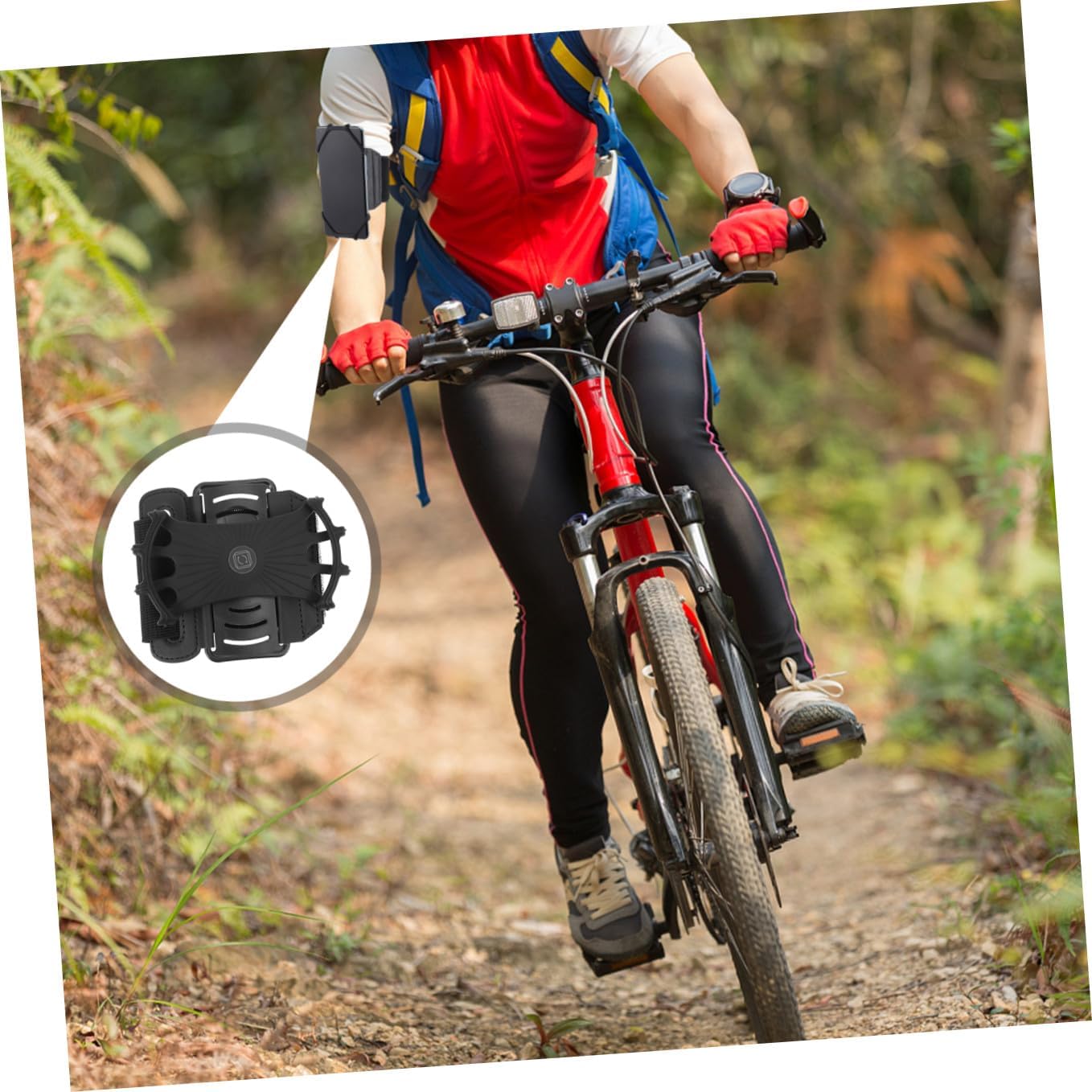 DOITOOL Running Biking Phone Holder Sturdy Wrist Straps for Cellphone 360° Rotation for Easy Access Comfortable Material Black Short