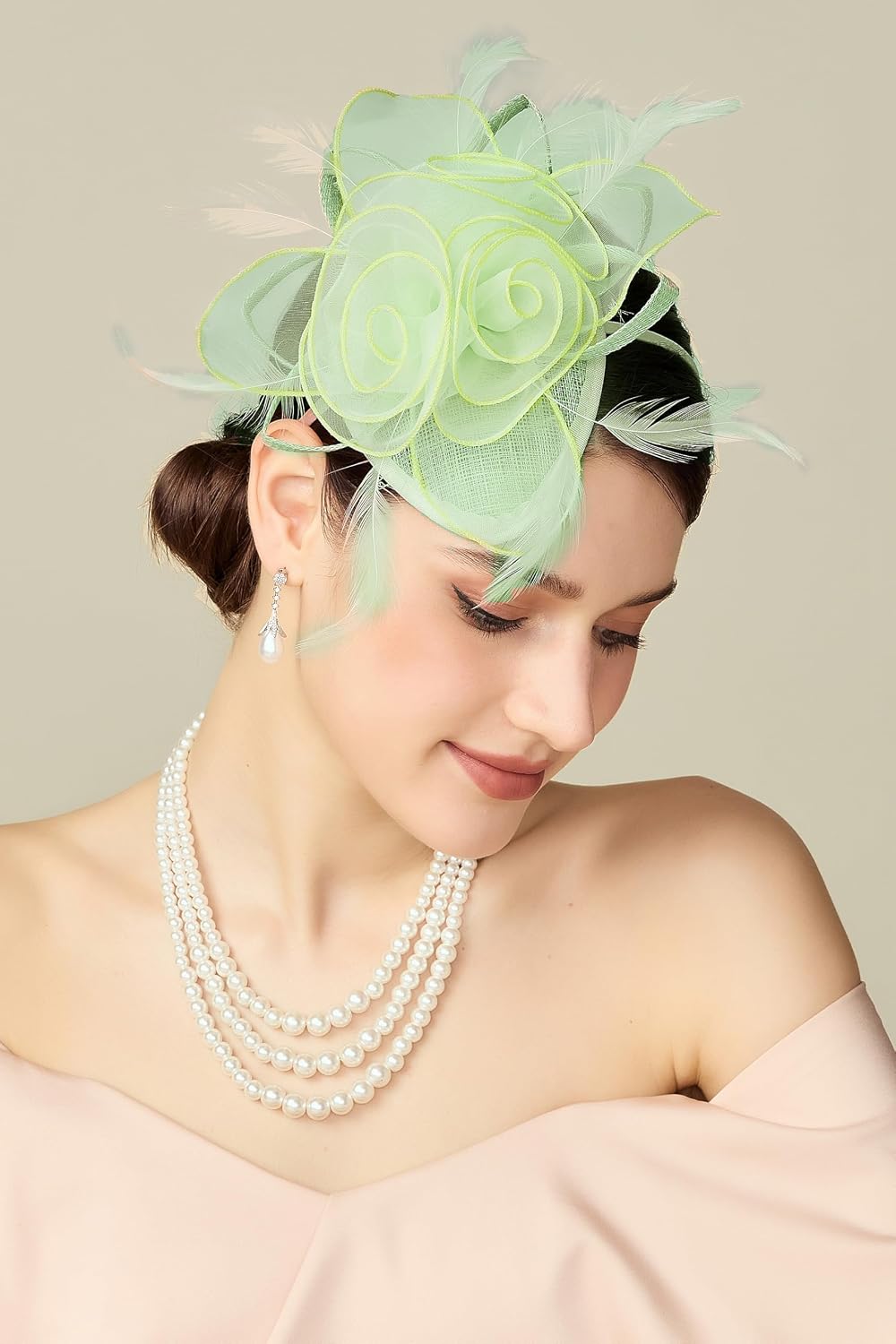 BABEYOND Fascinators Hats for Women - Tea Party Kentucky Fascinator Derby Church Pillbox Hat 50s Cocktail Headband for Party
