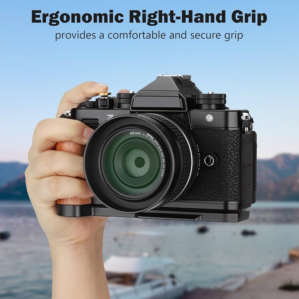 ブラウン　モーション　新品未使用 Amazon | Leftfoto Z f 木製ハンドグリップLブラケット Nikon ZFカメラ