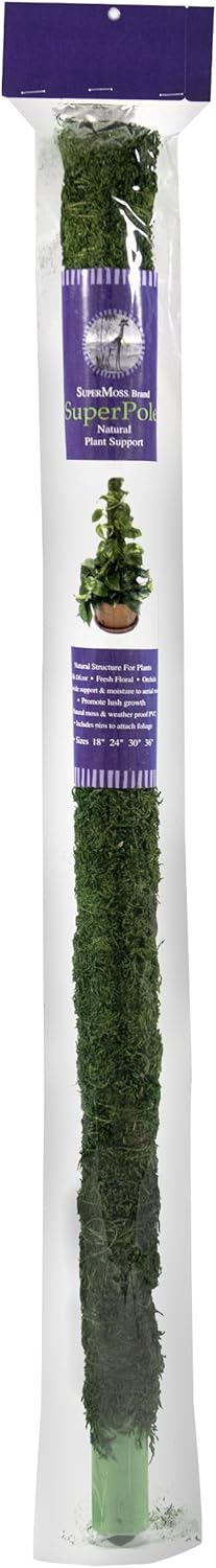 SuperMoss (22225) Moss Pole / Plant Stake, Fresh Green, 2 - 2.5ft.