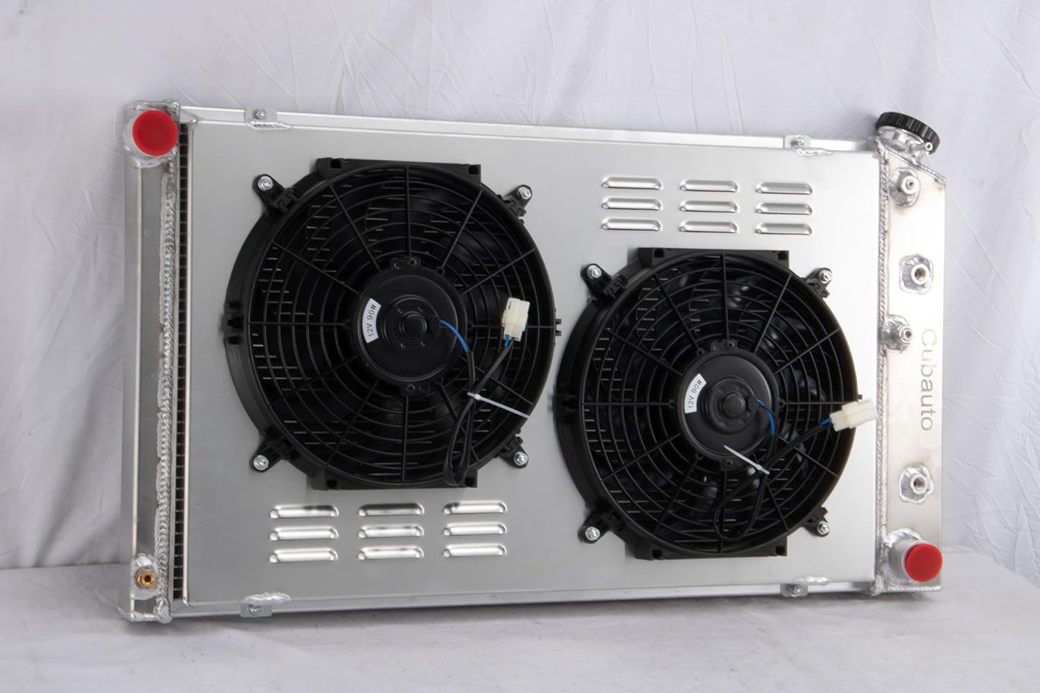 3 Rows Aluminum Radiator+Shroud Fan+Thermoatat For Chevrolet K5 Blazer 1975 1976 1977 1978 1979 1980 Fans for Motors and Engines