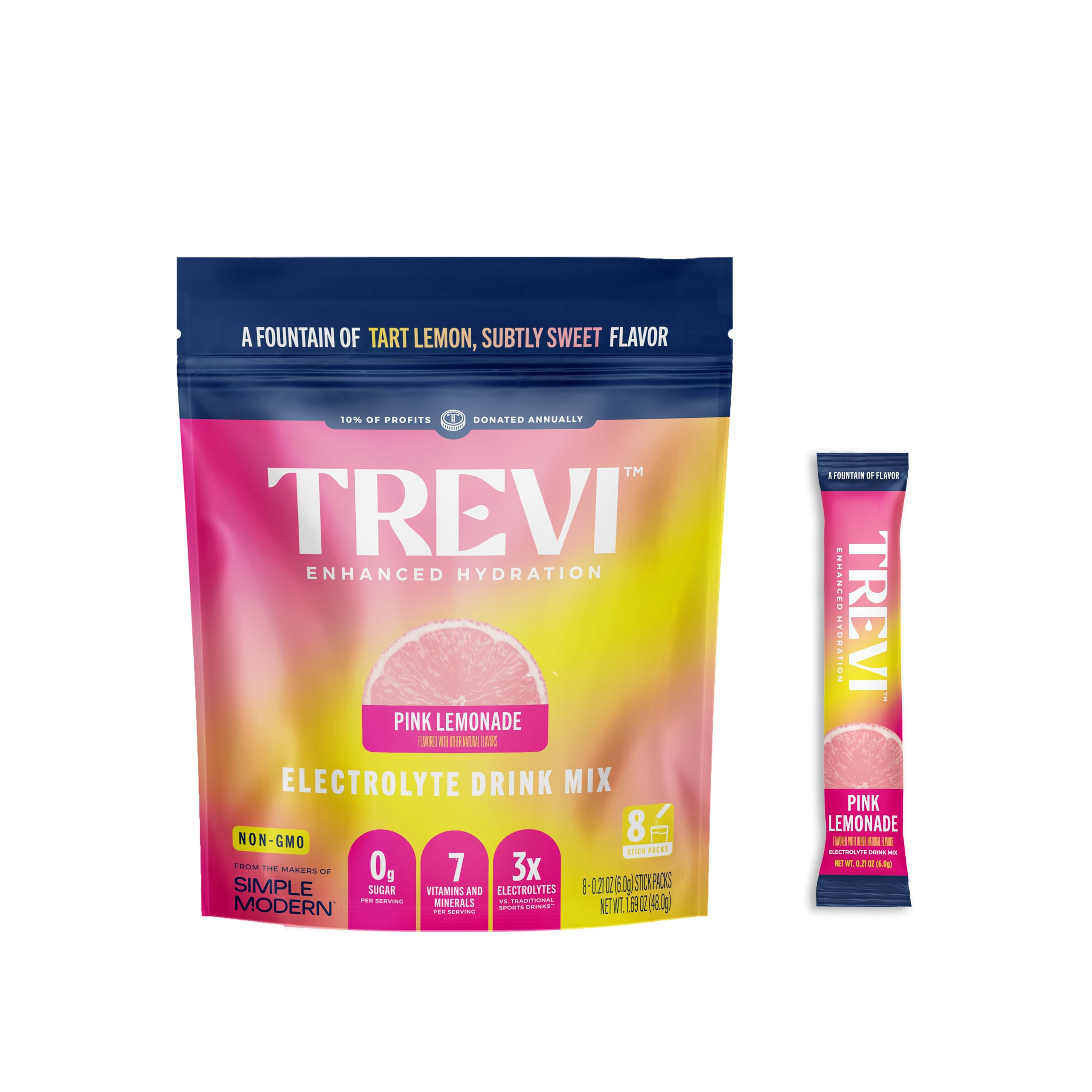 TREVI Electrolytes Powder Packets, Sugar Free Hydration Favorites 8 Count — Amazon image 10