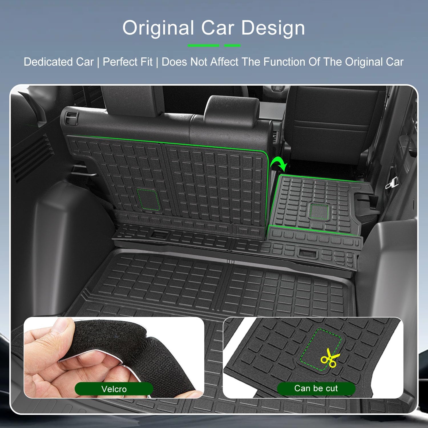 Floor Mats Compatible with 2017-2022 Honda CRV Trunk Mat Backrest Mats TPE Replacement for 2017-2020 2021 2022 Honda CR-V Accessories (Trunk Mat+Backrest Mat+Floor Mat)