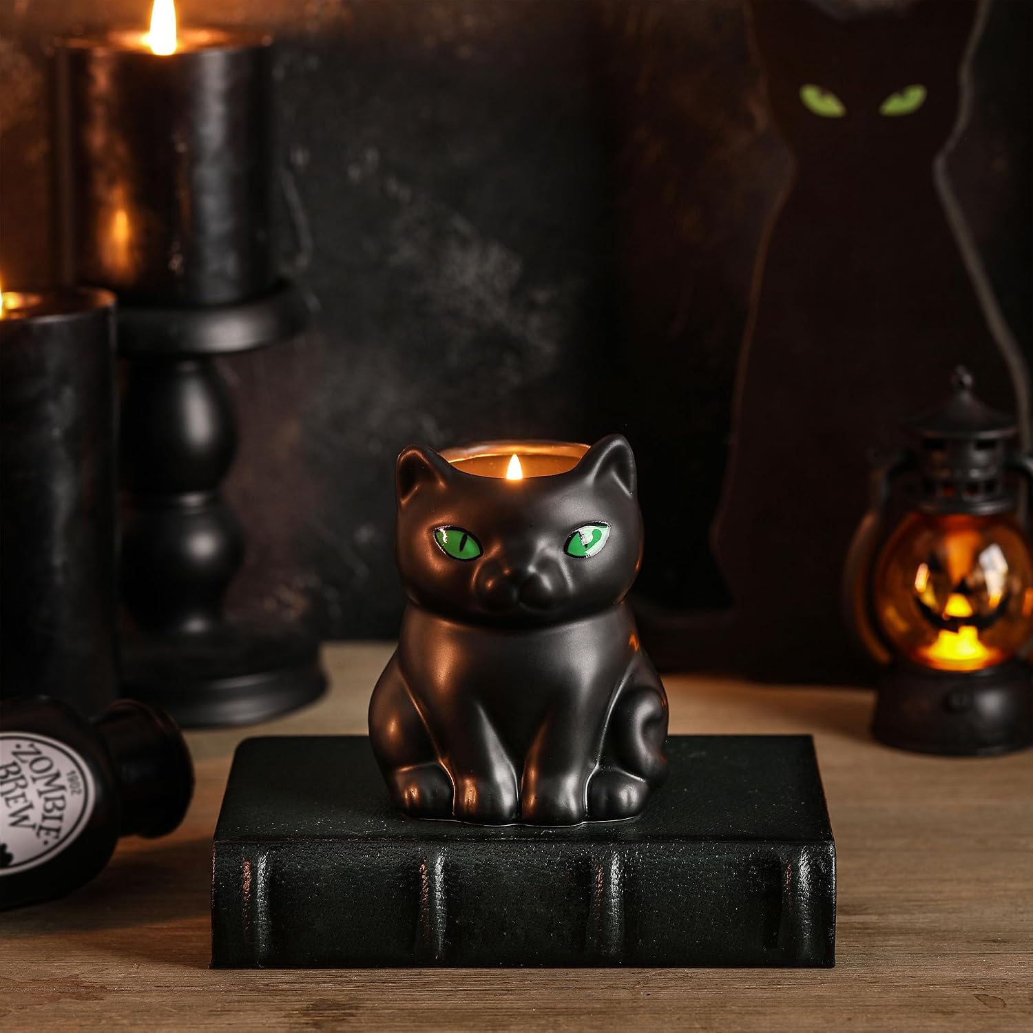 Halloween Black Cat Candle, Halloween Candles for Table Decor