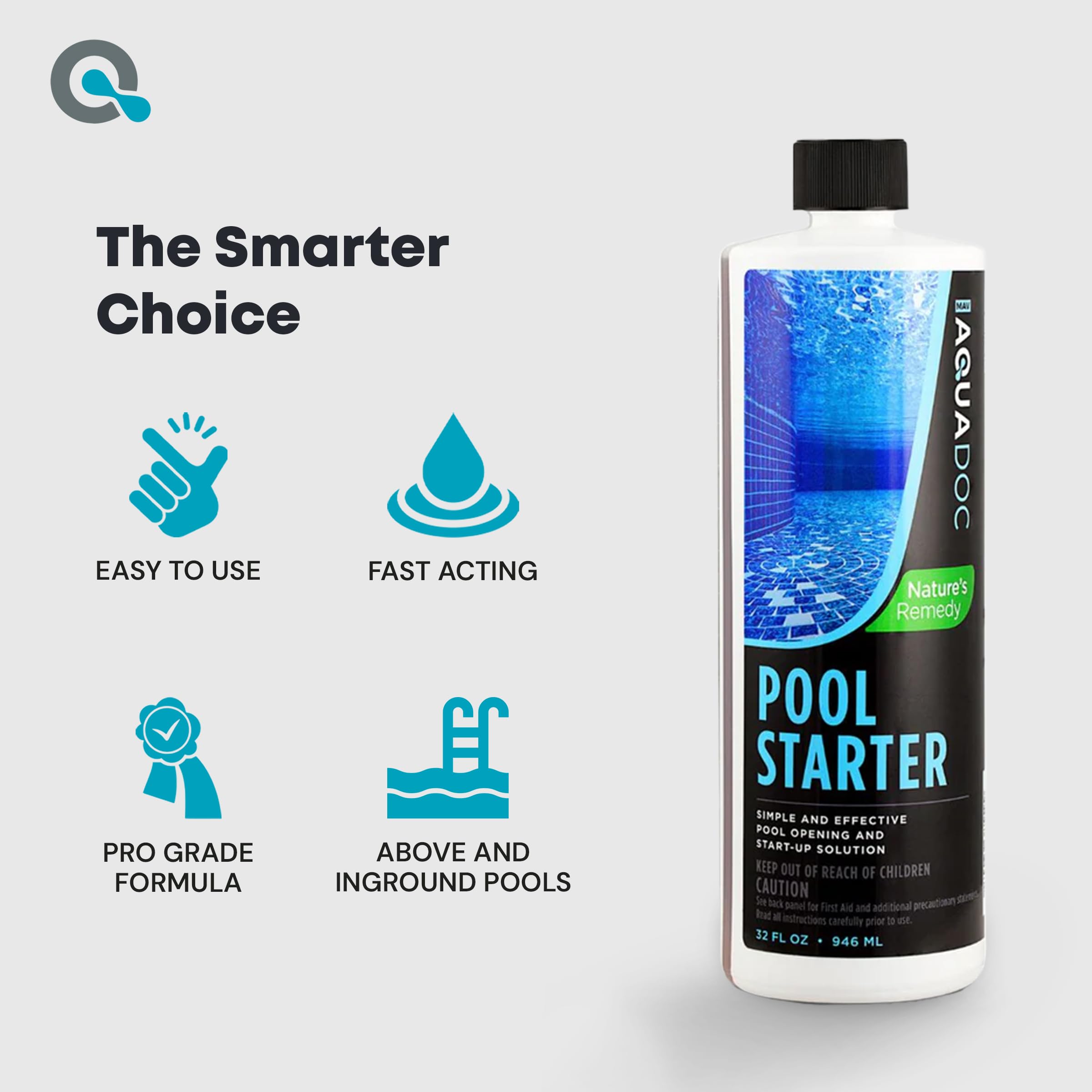 Químico de apertura de piscina, kit de apertura de piscina todo en uno, arranque de piscina para piscina sobre el suelo y kit de iniciación química de piscina enterrada, productos químicos para
