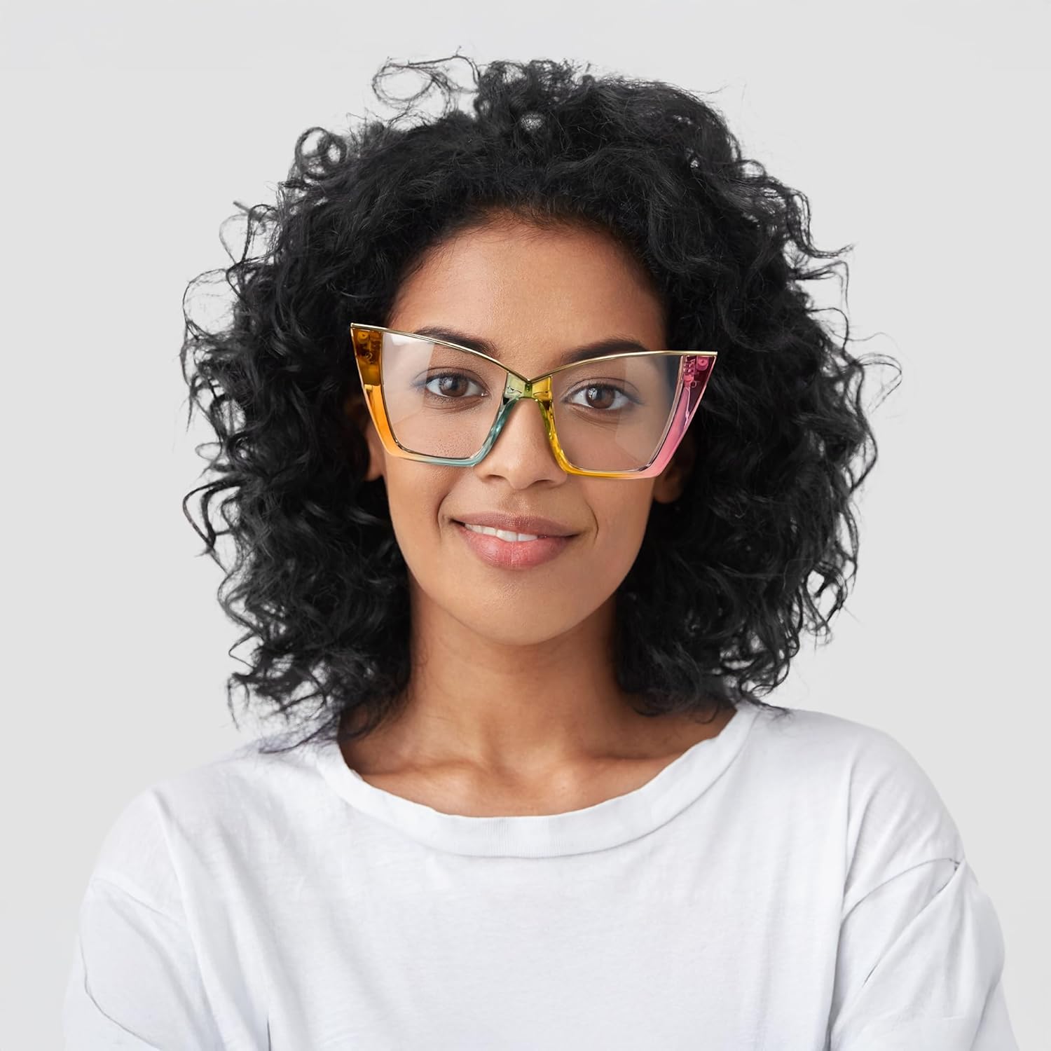FEISEDY Fashion Cat Eye Blue Light Blocking Glasses for Women
