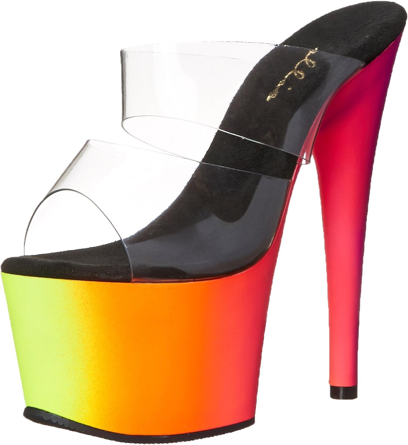 Ellie Shoes Women's 709-spectrum, Clear, 7 M US
