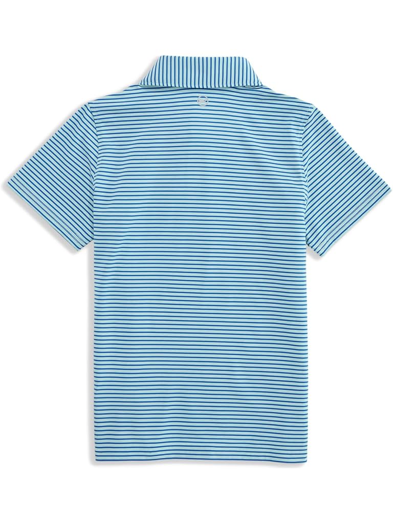 Blue Vineyard Vines Bradley Stripe Sankaty Polo (Toddler/Little Kids/Big Kids)