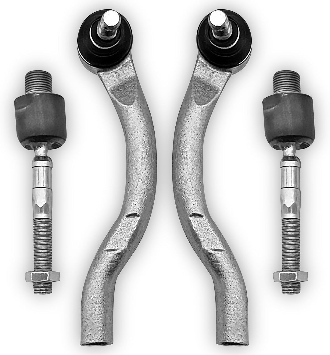 4PCS Front Outer Inner Tie Rod End Link Compatible with for Honda Accord 2008 2009 2010 2011 2012 OE# EV800461 ES800460 ES800459