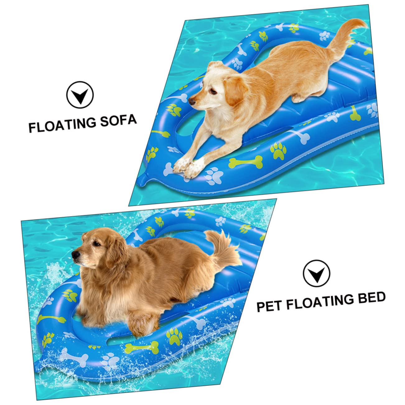 Tappetino Galleggiante Gonfiabile per Animali in Pvc Blu