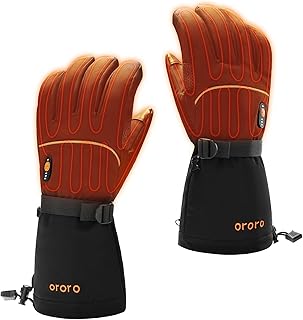 ORORO Heated Gloves for Women and Men, Rechargeable Heated Motorcycle Ski Gloves - Charger Not Included