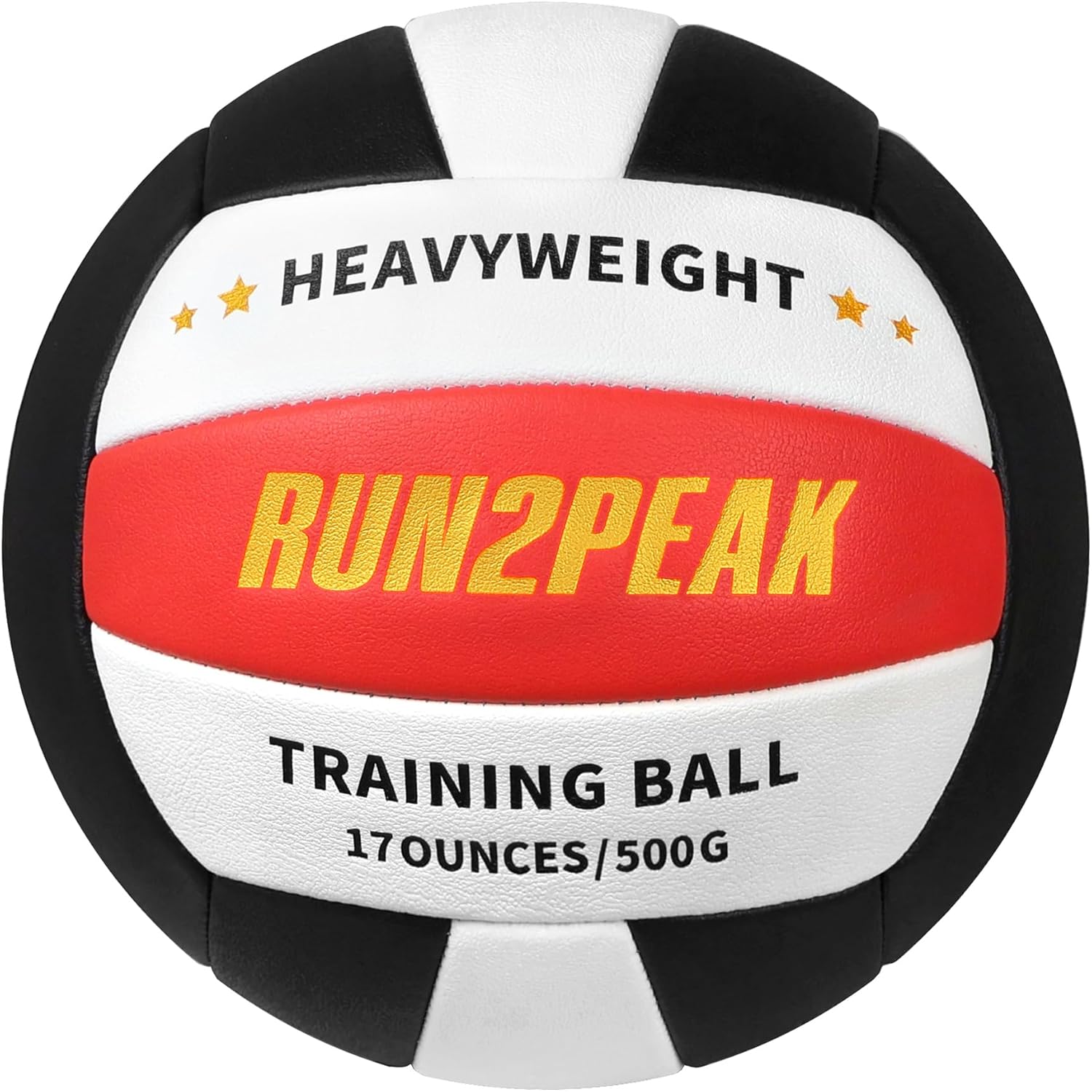 RUN2PEAK Heavy Weight Volleyball Ball Official Size 5 Setter Training Volleyballs PU Practice Volley Balls for Indoor Rebounder Equipment Setters Weighted Volleyball Setting Trainer