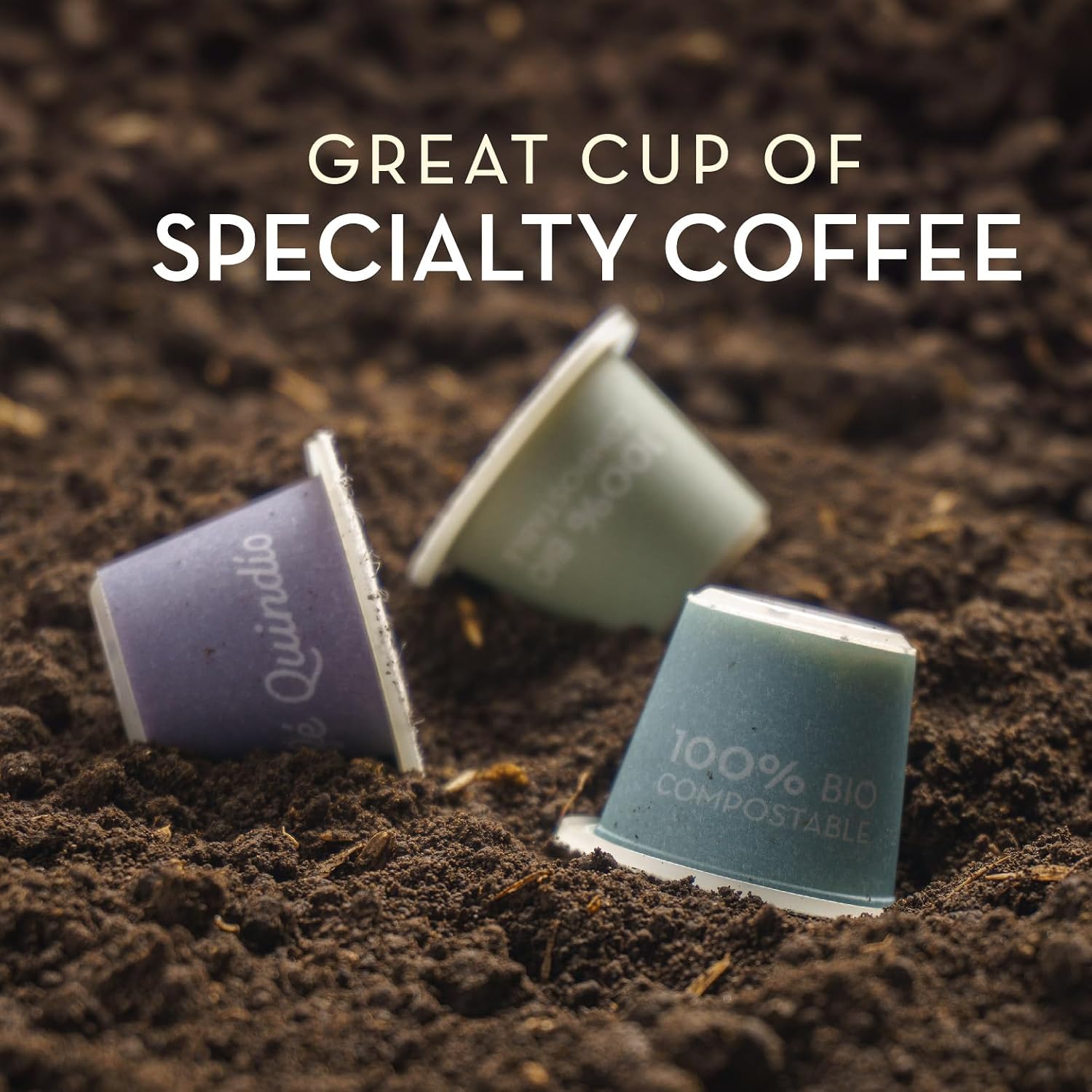 Cafe Quindio Compostable Coffee Pods, compatible with Nespresso Original machines - Gourmet Intense Coffee 25 Pods/Bag thumbnail