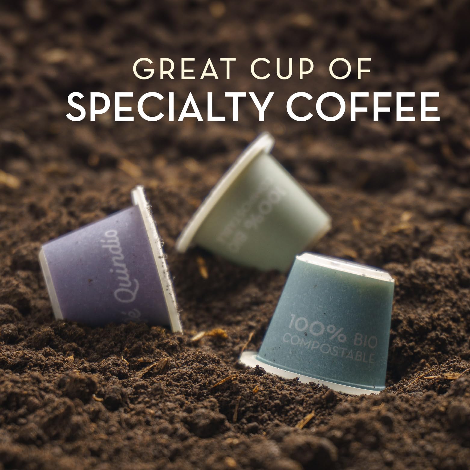 Café Quindío Kaffeekapseln - kompatibel mit Nespresso, 100% Arabica, Specialty Coffee, Kolumbien, Mittlere Röstung - Nachhaltig und Kompostierbar, 25 Kapseln/Beutel (137.5 g, Gourmet Intense)