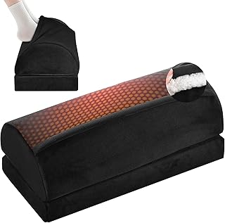 Reposa pies trabajo oficina, Reposapies Escritorio con núcleo espuma duradero. Reposapies de oficina ajustable bajo escritorio, ergonómico con bolsillo pies vellón. Cómodo reposapies oficina.