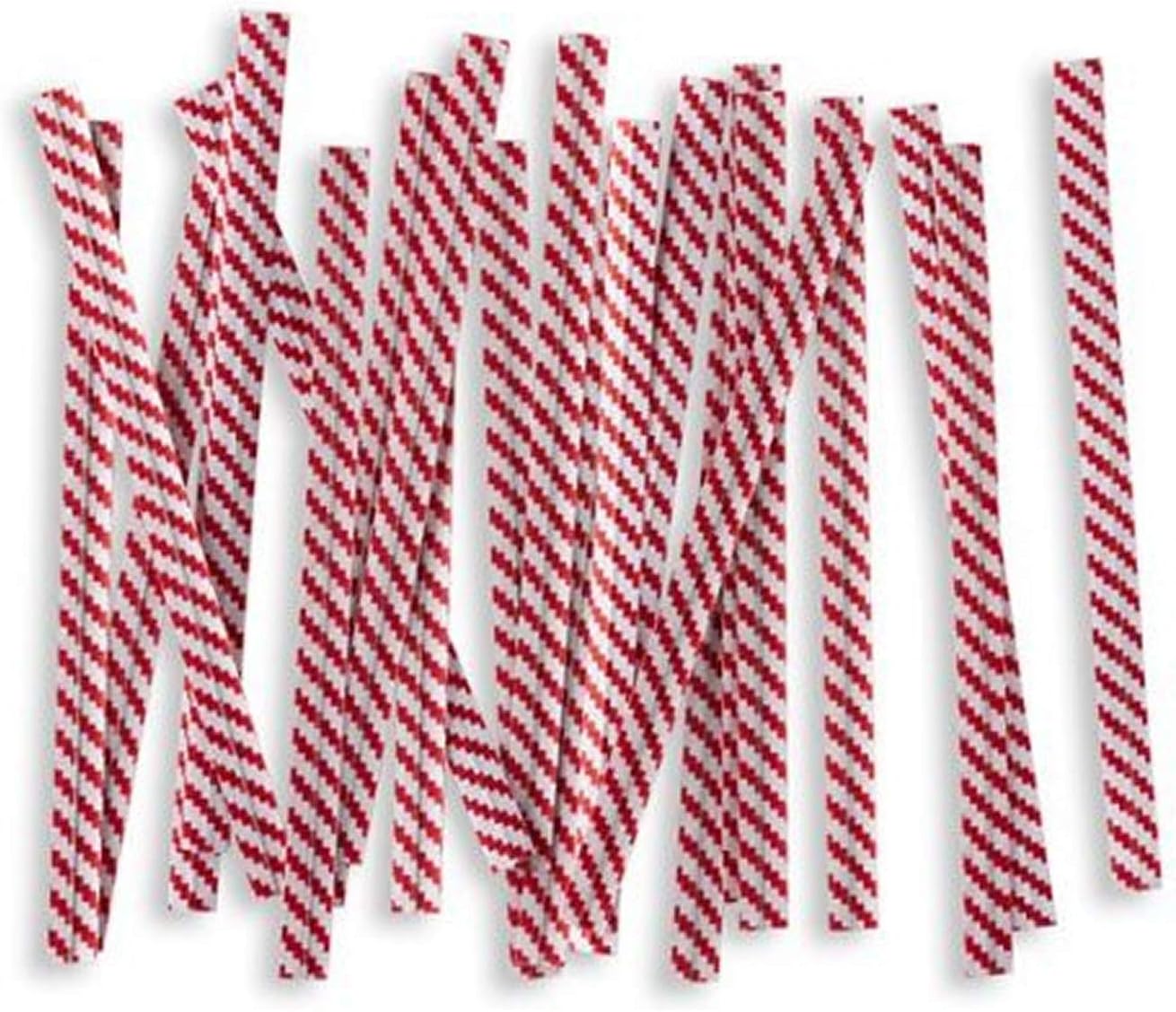 Weststone - 2000pcs Paper 4" x 1/4" (6mm) Twist Ties - Red Stripe for cellophane Bags, Candy Bags, Party Bags, Crafts, Presents, Stationery, image 3