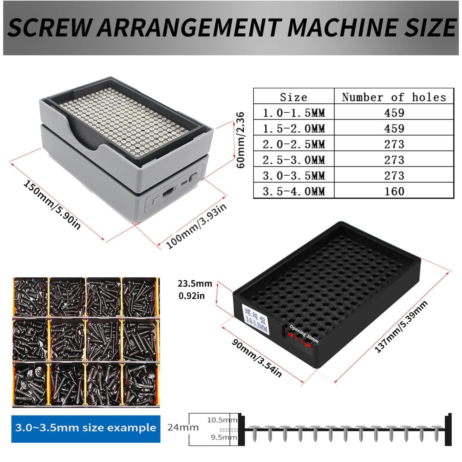 Automatico Macchina per la Disposizione delle Viti, Elettrico Macchina per Sistemare Le viti Alimentatore Macchina per Contare Le Viti, Automatic Screw Arrangement Machine per 1-4mm Viti