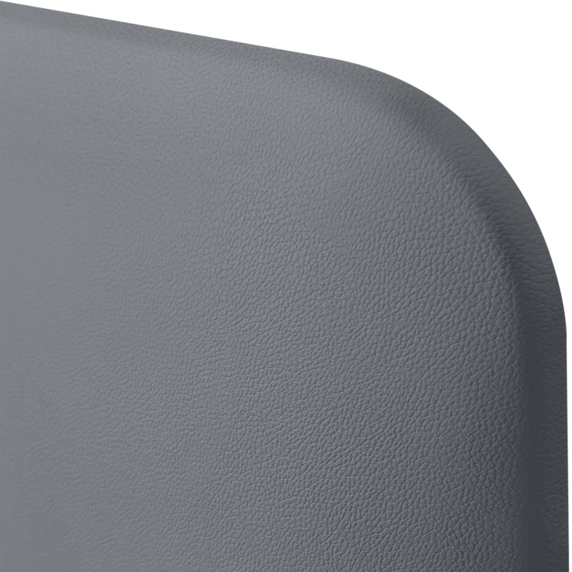 DHOME Cabecero Tapizado Liso Redondeado Polipiel para Pared Acústicos Cabeceros Absorbentes Cabezal Cama Dormitorio (Gris, 150cm)