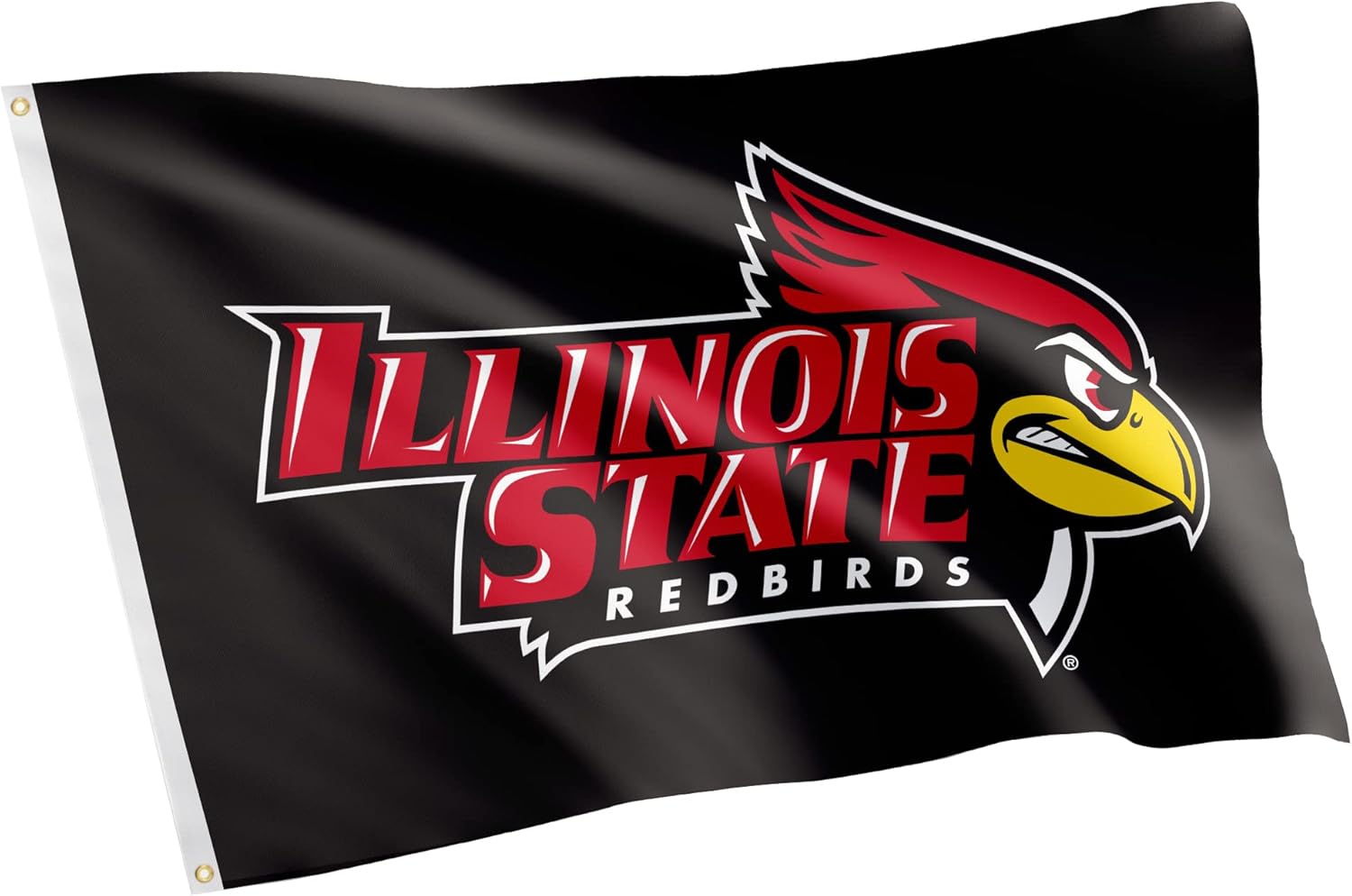 Desert Cactus Illinois State University ISU Flag - 3 x 5 Feet Redbirds Banner, Indoor/Outdoor Durable Fabric, 100% Polyester Design (Style 1)