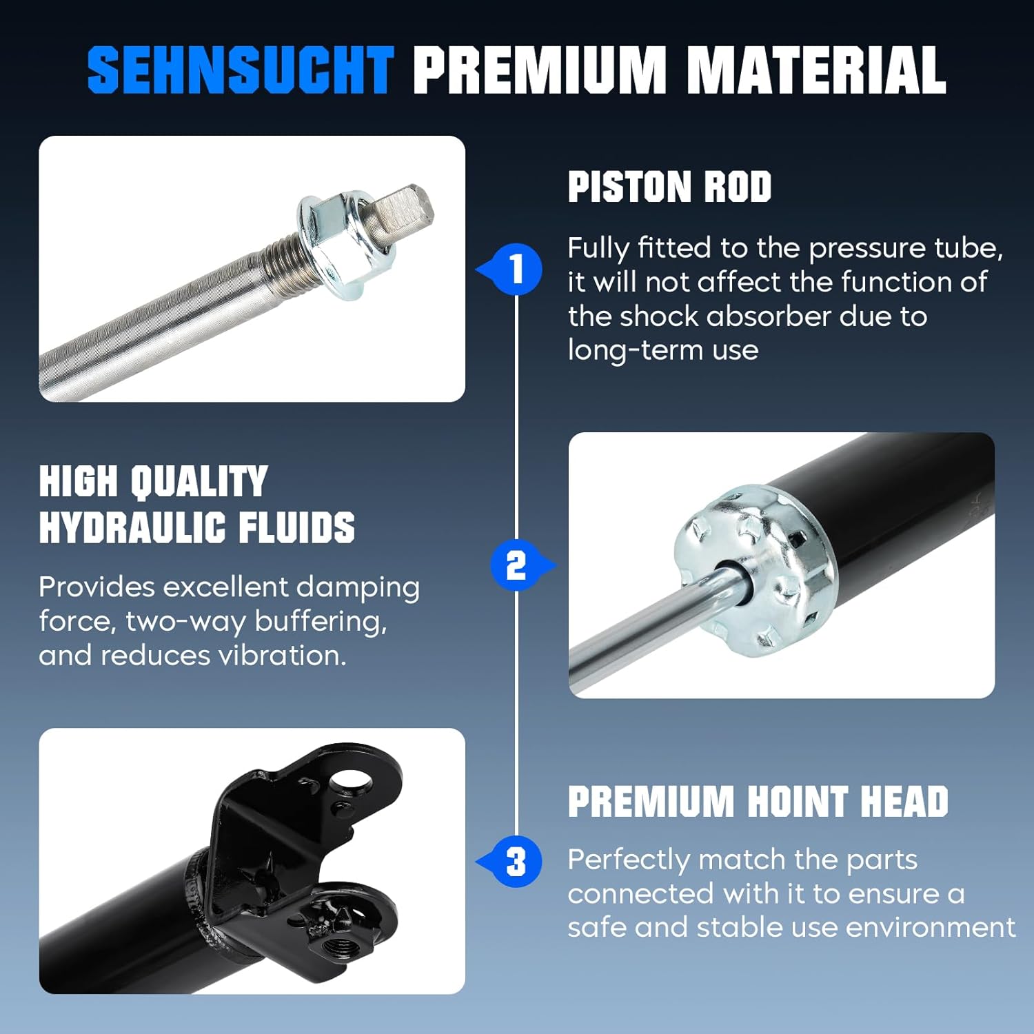 Rear Strut Shock Absorber Fit for Nissan Altima 2002 2003 2004 2005 2006, Complete Struts Shocks Replace for 32410 344395