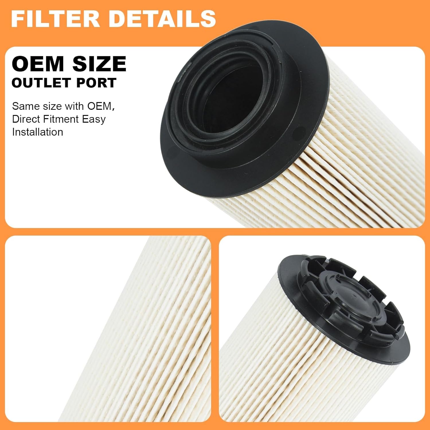 2277129 Fuel Filter Water Separator Compatible with Paccar MX-13 MX13 Engine Peterbilt DAF Kenworth Trucks Replaces 2277129PE 1852006 1852006PE 2133096 2133096PE 2164463 2164463PE(set of 3)