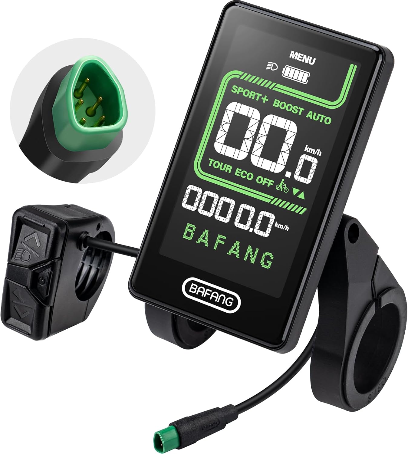 BAFANG 5 Pin Male Ebike Display for Bafang CAN Protocol Motors, Ebike Speedometer Bike Computer with 0-5 PAS, C020 (M620, M600, M560, M510, M420 mid Drive Motors), 36V-48V