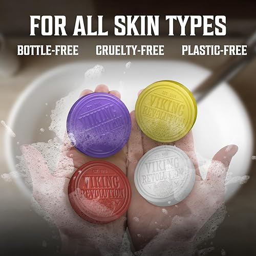 Vista 6 de Viking Revolution Jabón de afeitar para hombres – Jabón de afeitar para uso con cepillo de afeitar y tazón para un afeitado húmedo más suave, disco