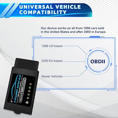 Miniatura 5 de Escáner Obd2 Bluetooth ELM327 con chip original PIC18F25K80, herramienta de diagnóstico Obdii, lector de código de coche Bluetooth compatible con