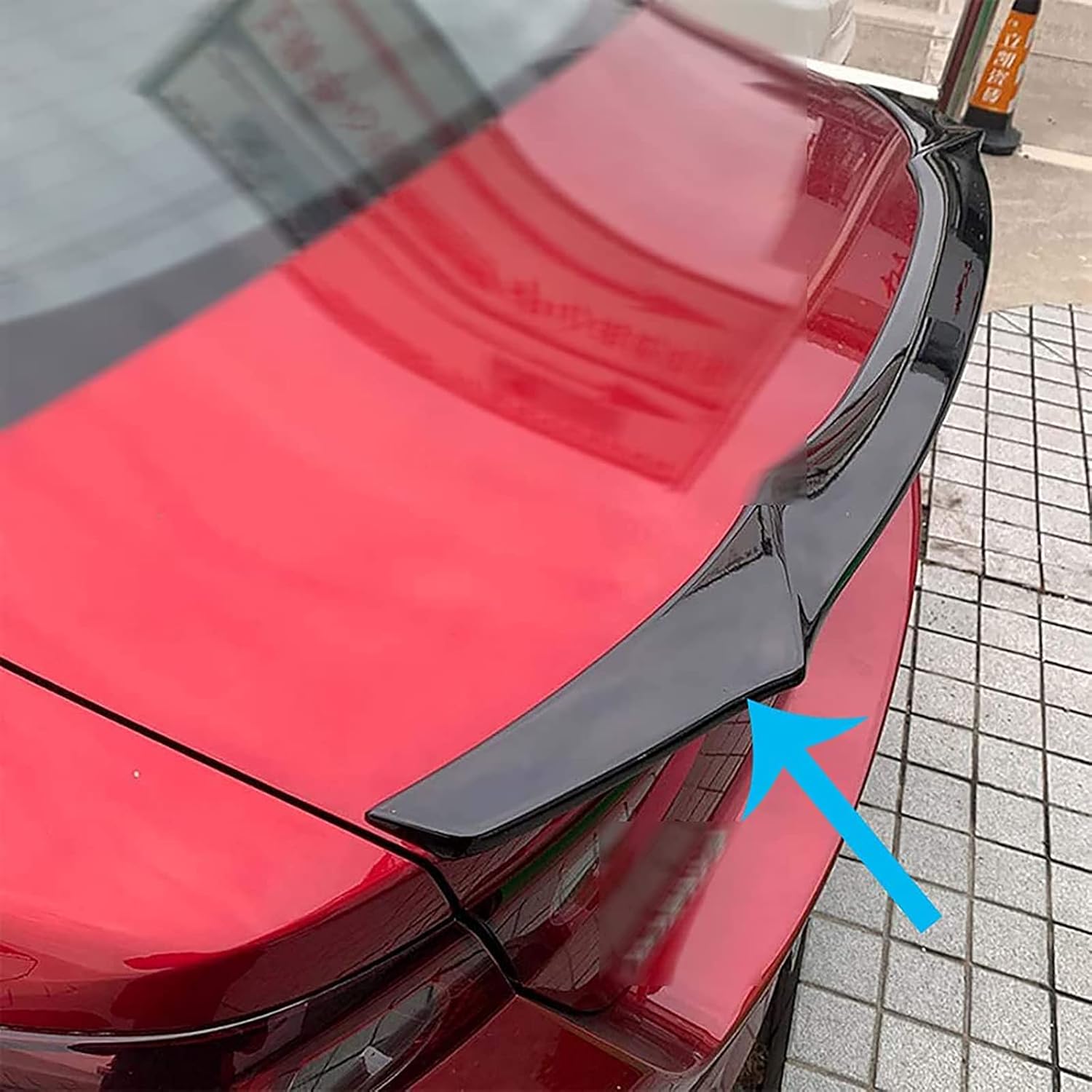 Amazon.co.jp ABS リア スポイラー Mazda3 アクセラ 2020 用、車のリア スポイラー スポイラー リア スポイラー