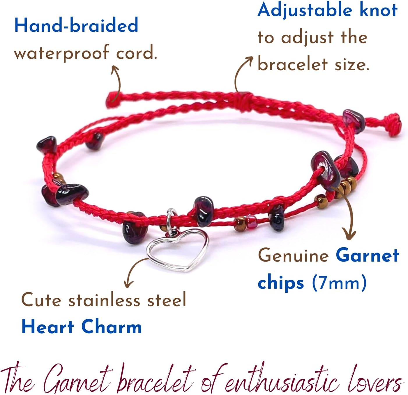 Handmade Braided Crystal Bracelet Lover - Natural Gemstone, Adjustable, Waterproof, Chakra Beaded - Valentine Anniversary Gifts for Women, Girlfriend & Couples from PusSoul - Image 3