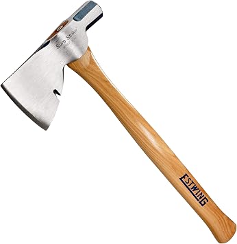 ESTWING Riggers Axe - 16" Framing Hammer with Axe with Smooth Face & Hickory Handle - MRWR