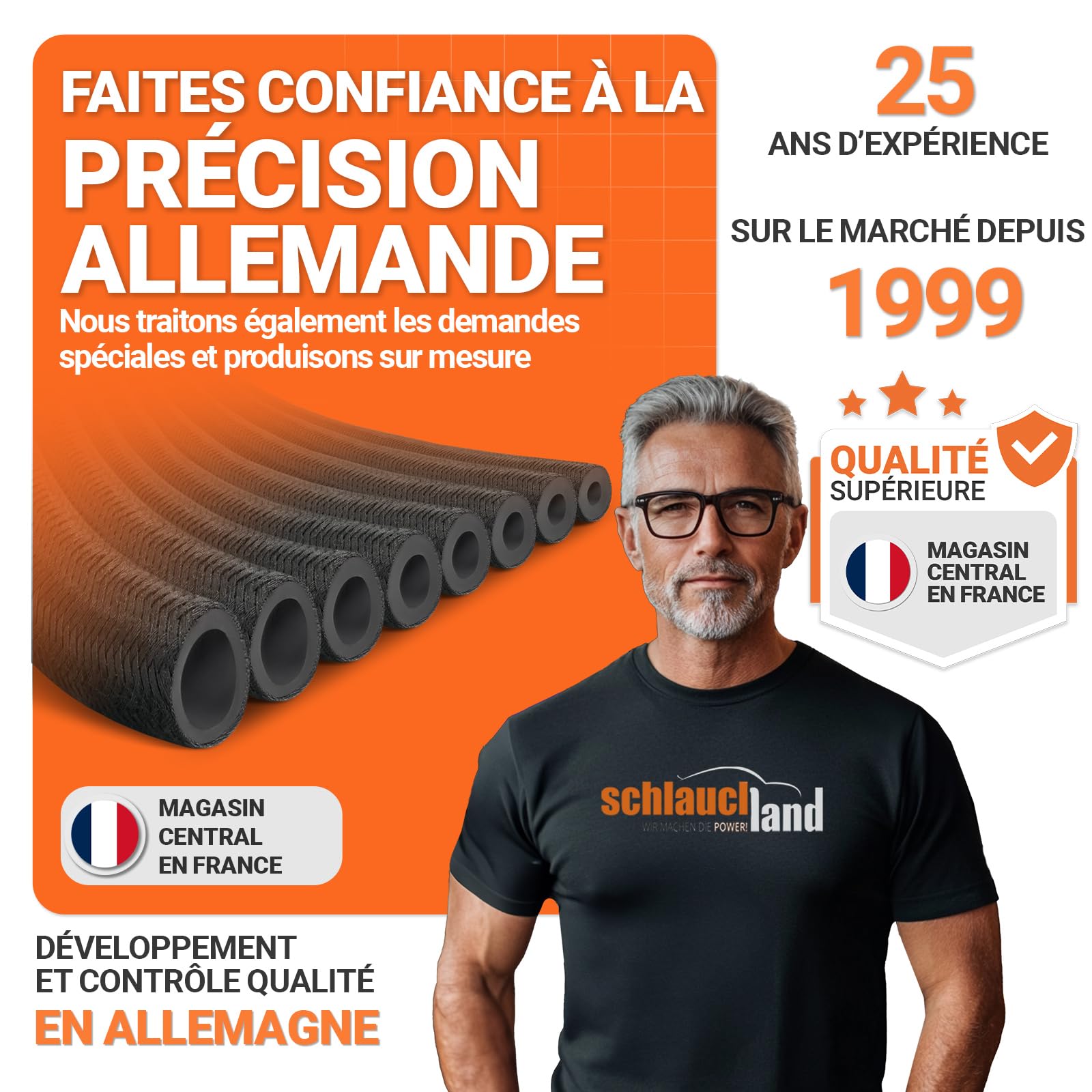 20m DURITE Essence Gazole Diesel C-TEX® Ø 12x18mm TUYAU tressé NBR tissu