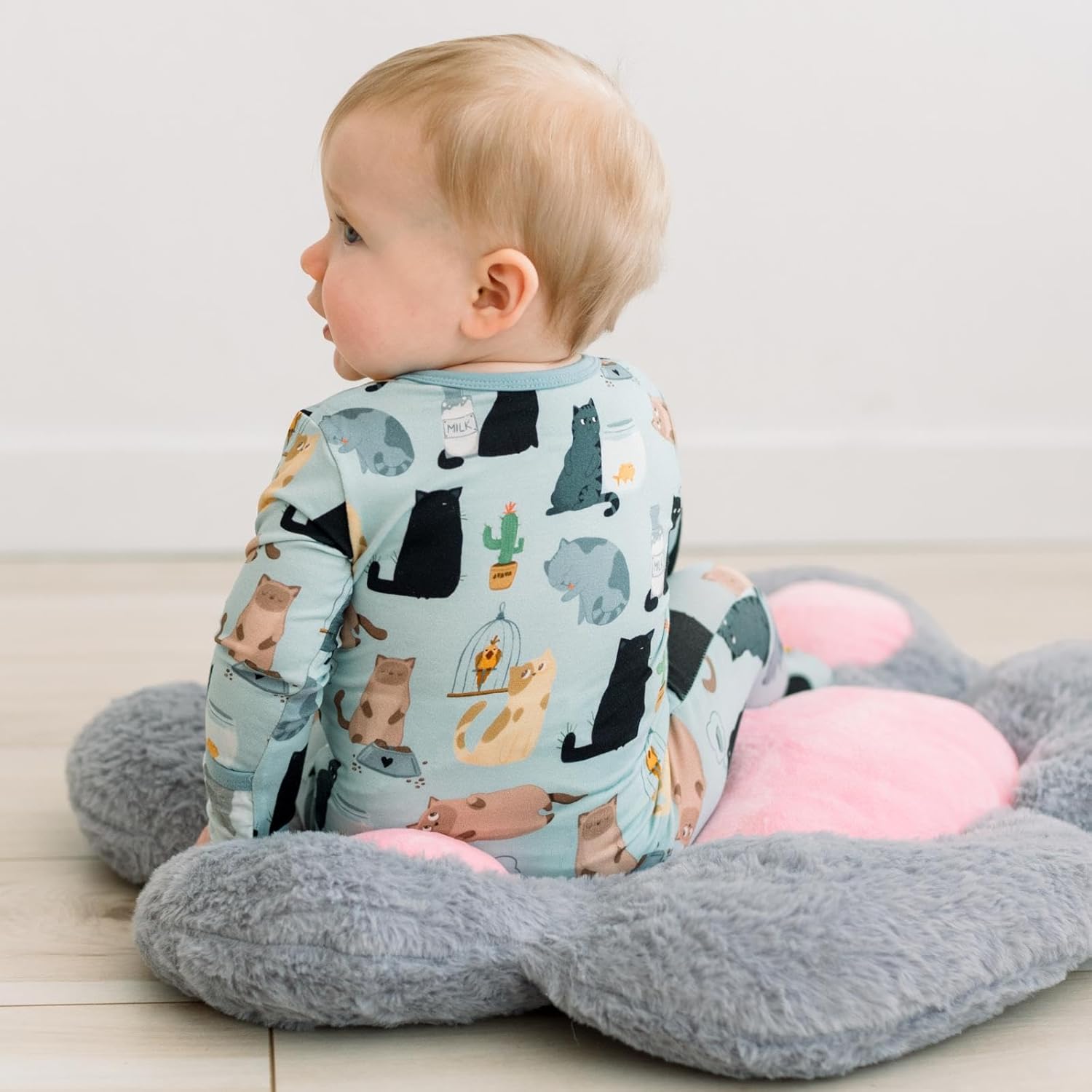 KicKee Zip-Up Footie for Babies & Toddlers – Viscose from Bamboo Sleepwear with Built-In Hand Covers and Grippy Feet