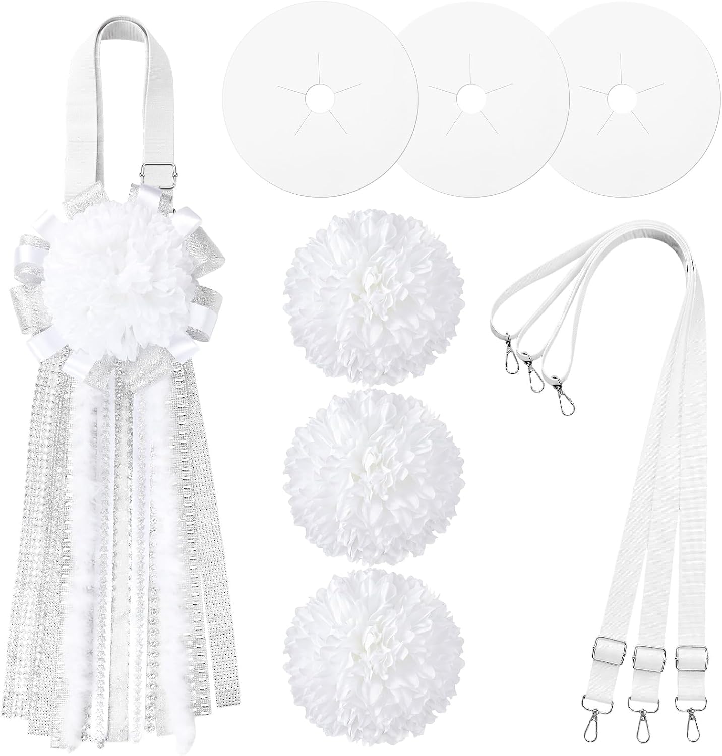 Jansun 9 Pcs Homecoming Mum Supplies Kit for Back to School Decor