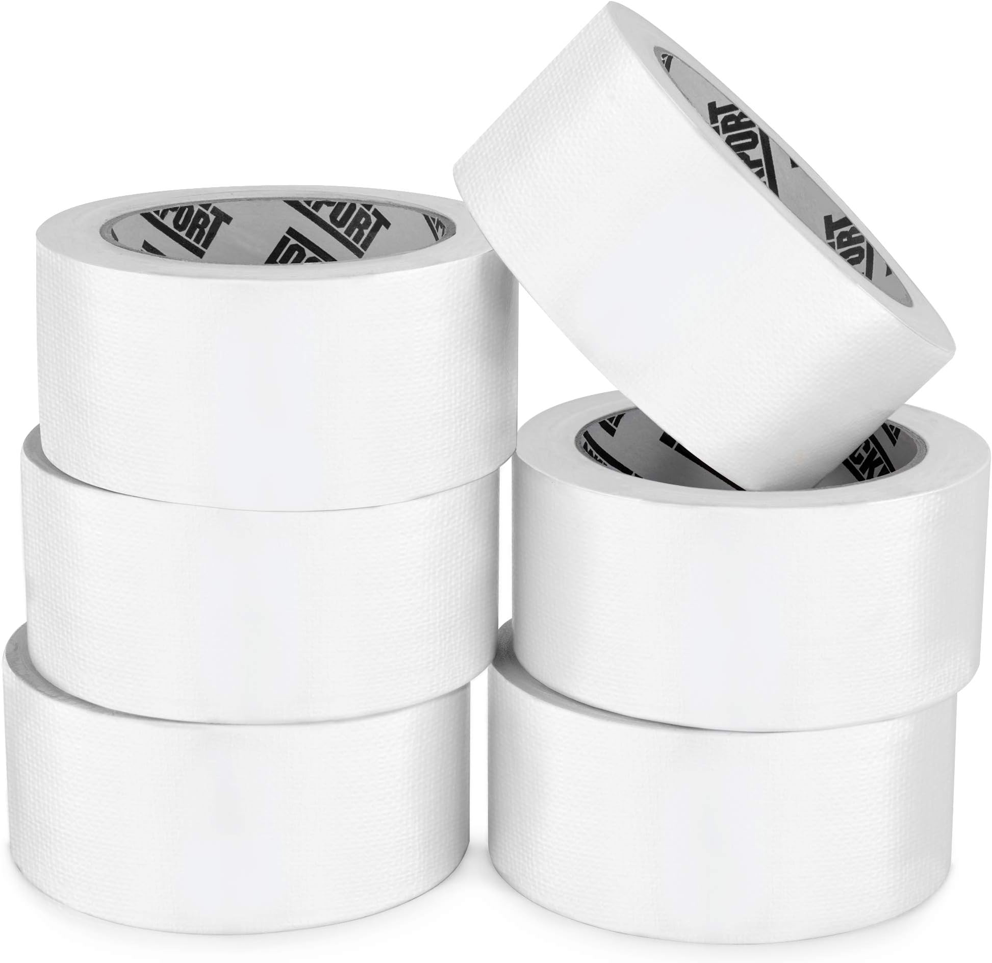Lockport White Duct Tape - Roll Multi 6 Pack 20 Yards x 2 Inch - Waterproof - No Residue - Duct Tape Bulk Value