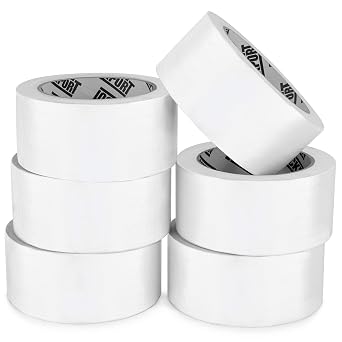 Lockport Duct Tape Heavy Duty Waterproof,20 Yards x 2 Inch,Strong Adhesive Roll for Indoor & Outdoor Repair,No Residue,Tear by Hand - Duct Tape Bulk Value White, 6-Pack