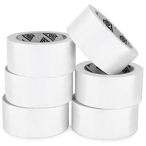 Lockport Heavy Duty Duct Tape Super Pack 36 Rolls - Silver Duct Tape 24 Rolls 30 Yds 2 Inches + Black Duct Tape 6 Rolls 20 Yds 2 Inches + White Duct Tape 6 Rolls 20 Yds 2 Inches