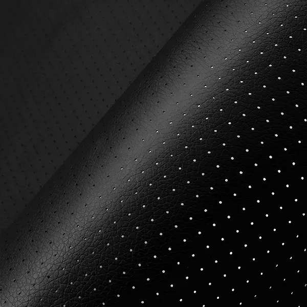 Leather Repair Patch, Breathable Perforated Self Adhesive Repair Patch, Furniture Couch Car Seats Office Chairs Sofa Repair Refurbished Faux Leather Patch (Black,7.8x11.8 inch)
