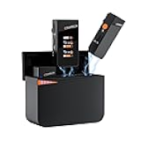 Vimo C3 Wireless Lavalier Microphone - Noise Cancelling, Mute, Gain Adjust, Wireless Mic for iPhone, DSLR Camera, Android Smartphone, Camcorder Interviews, Vlogging, and Video Recording