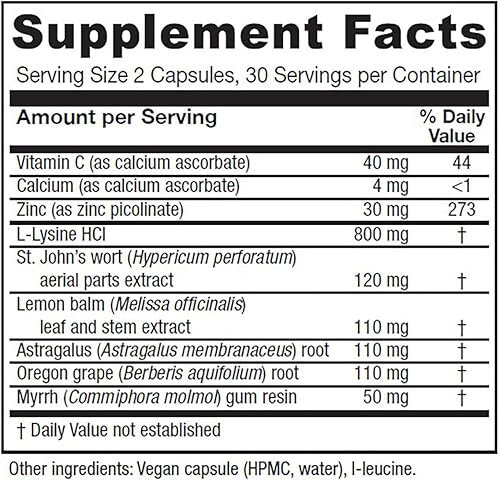Miniatura 2 de vitanicaLisina extraSistema de Apoyo Inmunológico60Cápsulas vegetarianas