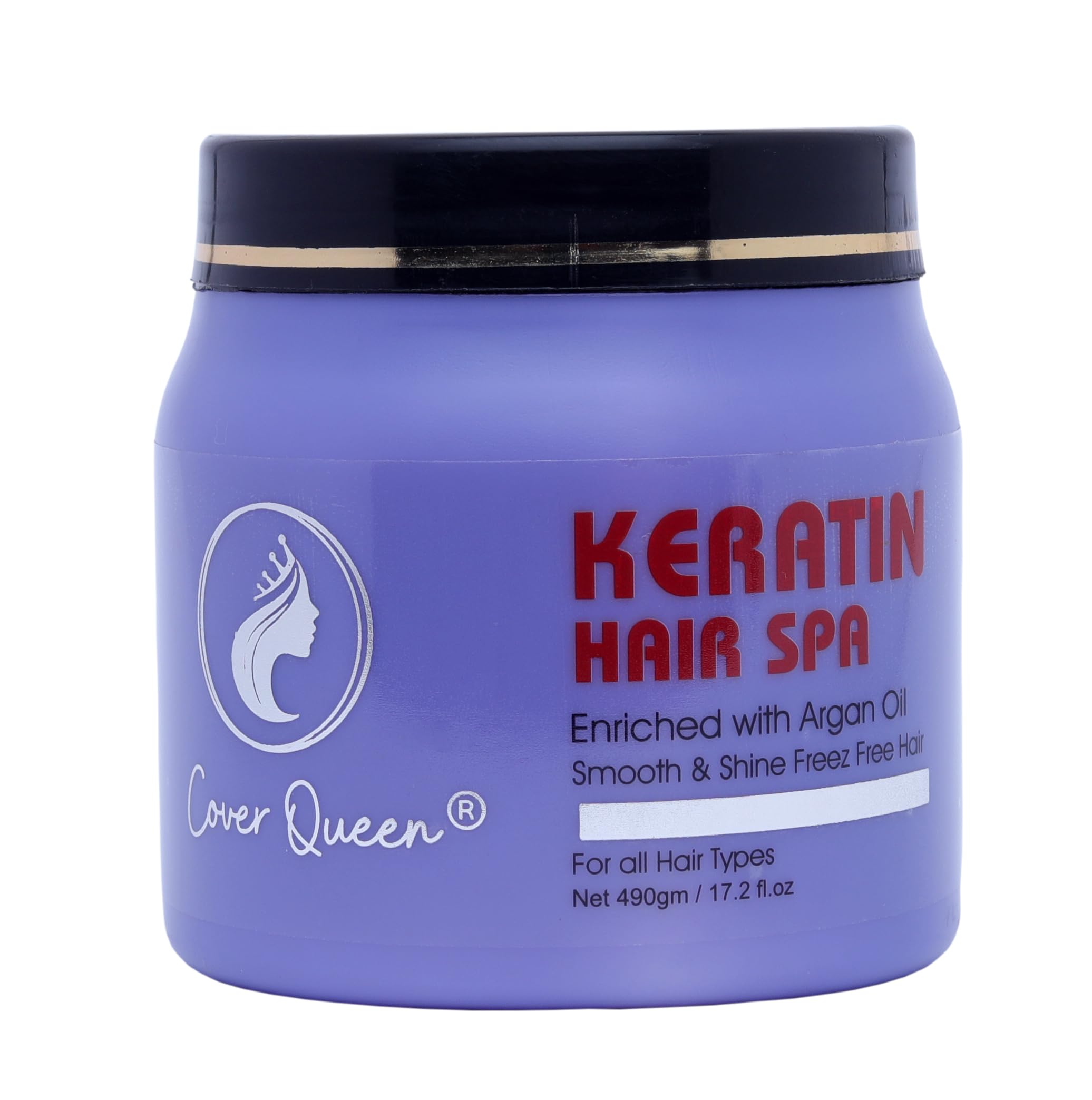 cover queen Enriched with Argan Keratin Hair Spa Smooth & Shine 490gm-image-40