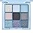 Go Ho 9 Colors Light Blue Grey Black Silver Powder Eyeshadow Palette,Matte&Shimmer&Glitter Eyeshadow Makeup Palette,Waterproof Daily Shades Eye Shadow Make up,14