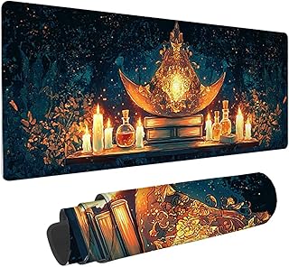 大型 ゲーミング マウスパッド 60x30cm マウスパッド 魔法の帽子 拡張 キーボードパッド 防水 滑り止めゴム底 滑り止め デスクマット おしゃれ キーボードパッド マウス対応 耐洗い表面 快適操作性 ゲーム 仕事 ホーム用 オフィス 女性へのプレゼント v-583