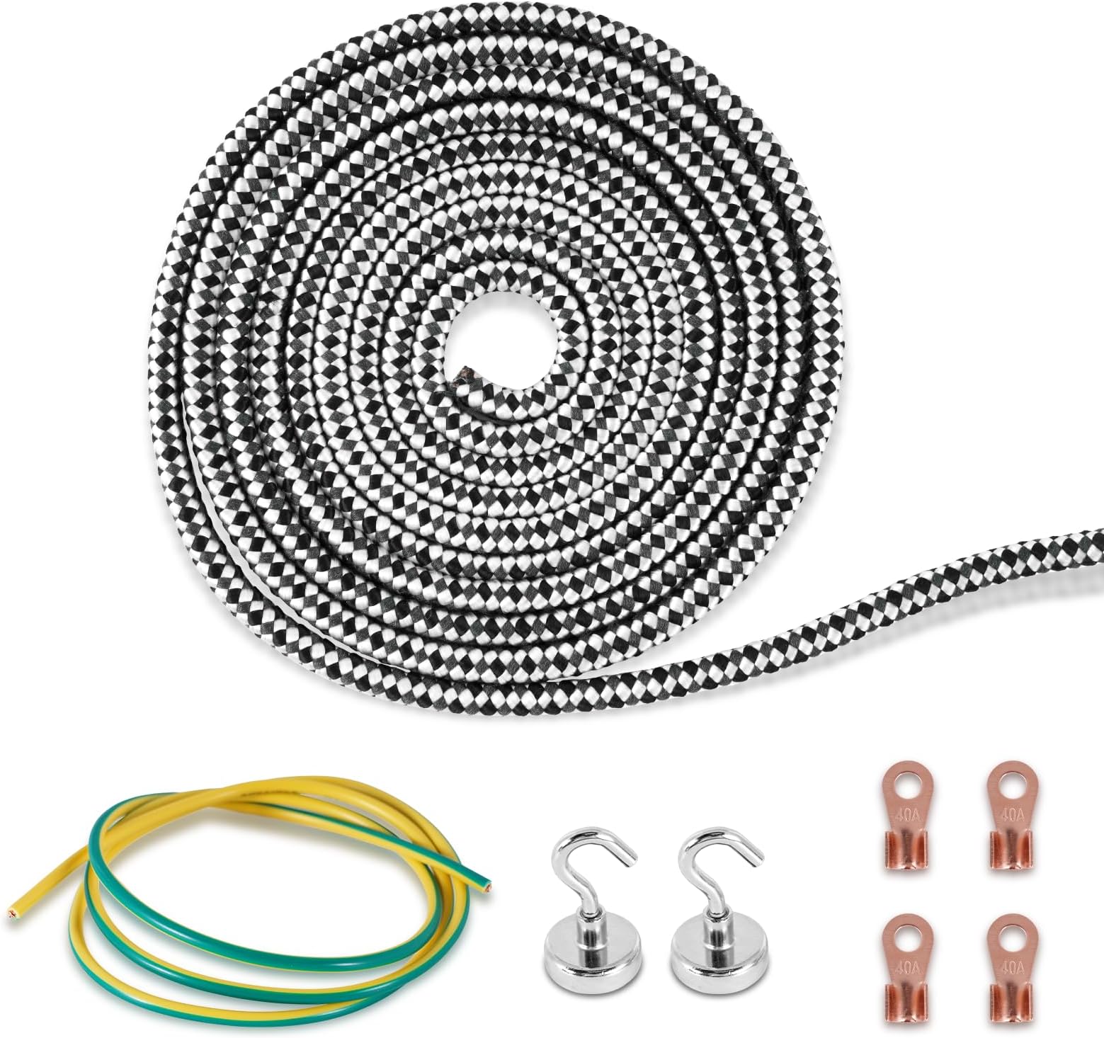 YUCHENGTECH Anti Static Rope Anti-Static Cord O.D.6mm Industrial Static Eliminator 32FT for Laminating Machine Printing Machine Film Machine(Cord)