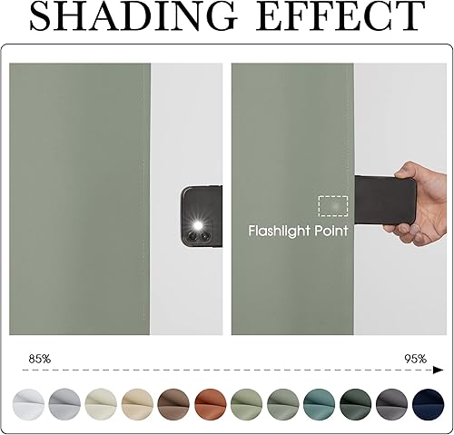 Miniatura 76 de RYB HOME Outdoor Curtains Blackout - 2 Panels Outside Curtains Waterproof Thermal Insulating for Patio Porch Garage Garden Gazebo Universal Biscotti