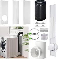 Vista 1 de Kit de ventana de ventilación de secadora – Kit de ventilación ajustable de 4 pulgadas para secadora, con cubierta de ventilación de secadora al