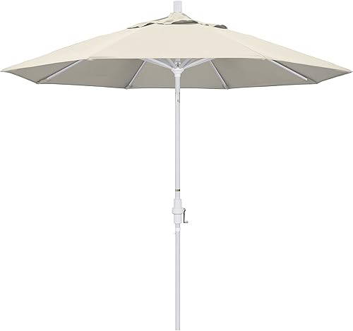 Miniatura 6 de California Umbrella GSCU908170-F95 - Sombrilla de patio de la serie Golden State, grisblanco