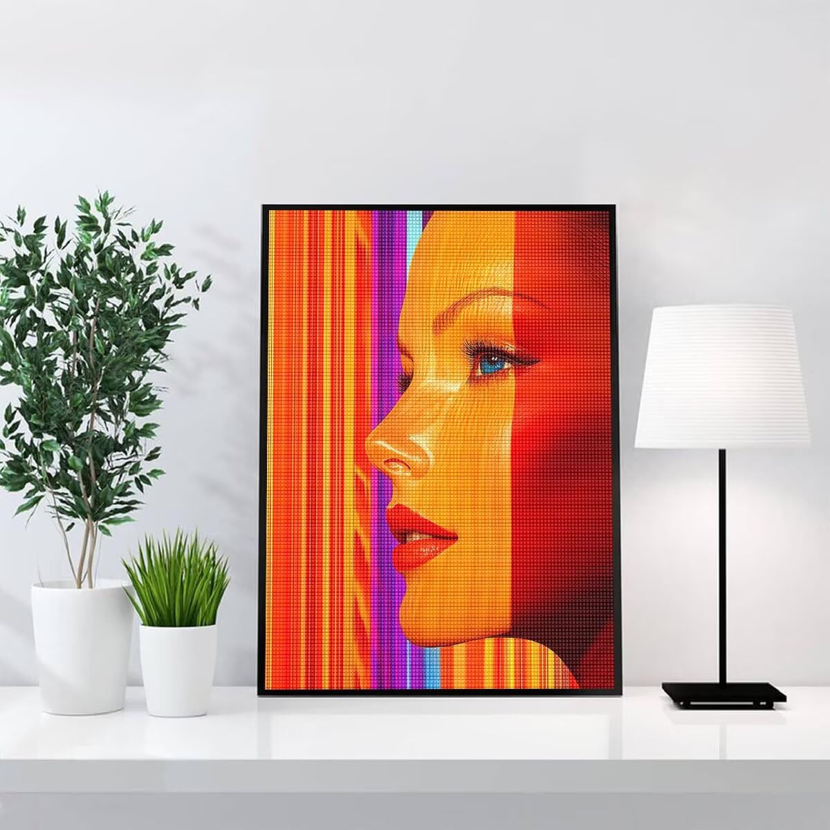 Diamond Painting Kit Completo, Diamond Painting Astratto, 5D Quadrato Pittura Diamante Kit Manualidades Adultos DIY Diamantini Crystal Art Disegni Ricamo Punto Croce Artigianale, 80x100cm Donna j0-651