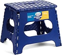 Vista 10 de Korpai Taburete plegable de 13 pulgadas para adultos y niños con capacidad para hasta 300 libras, taburetes plegables antideslizantes con mango